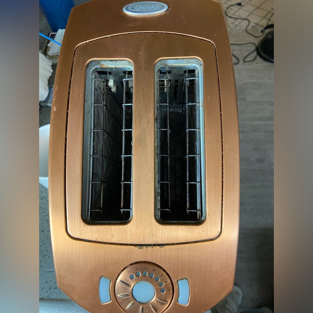 Jenn-Air Attrezzi Copper Toaster JTO500UAAU 2 Slice Wide Slot Tested Works